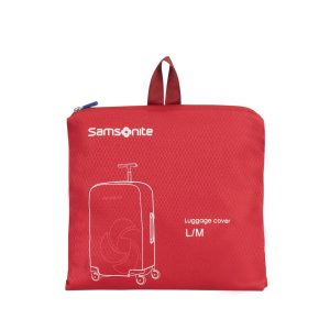 Accesorio de viaje GLOBAL TA Foldable Luggage Cover L/M Red