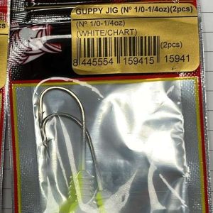 CABEZA PLOMADA GUPPY JIG Nº1/0 WHITE/CHART 2PCS