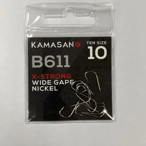 ANZUELO KAMASAN B611 X-STRONG WIDE GAPE NICKEL