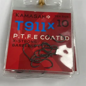 ANZUELO KAMASAN T911X P.T.F.E. COATED BARBLES EYED