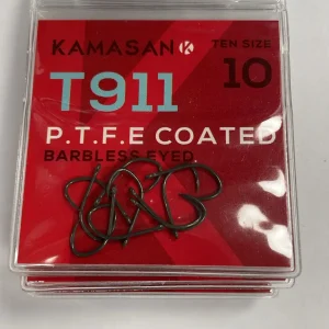 ANZUELO KAMASAN T911 P.T.F.E. COATED BARBLES EYED