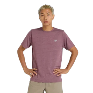 Sport Essentials Heathertech T-Shirt Hombre Camiseta Trail Running New Balance