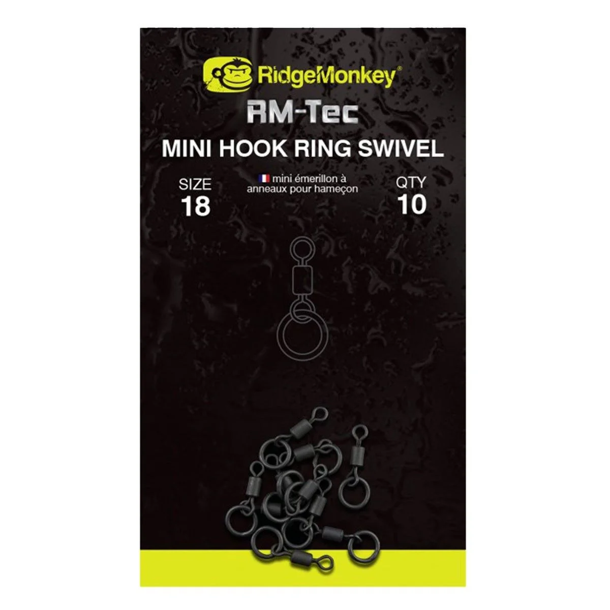 MICRO ROLLING RING HOOK SWIVEL N.18 RIDGEMONKEY - Imagen 2