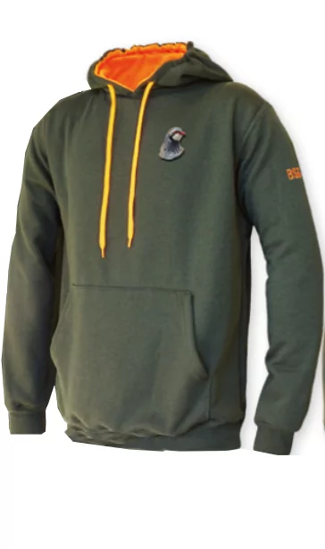 SUDADERA BORDADA PERDIZ GORRO NARANJA BENISPORT - Imagen 2