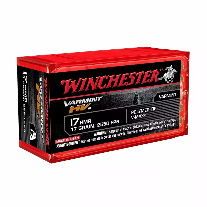 BALA WINCHESTER 17HMR VARMINT HV 17GRAIN - Imagen 2