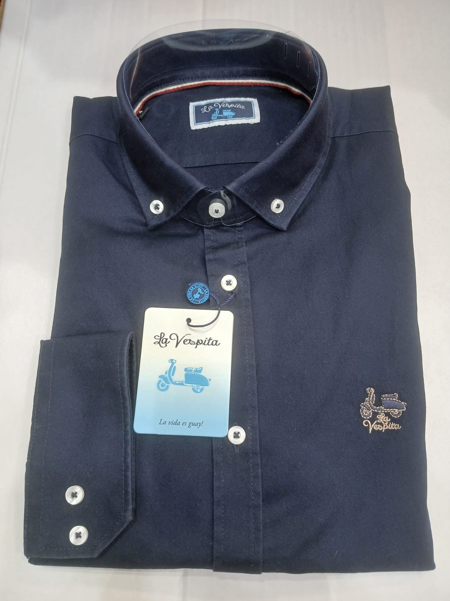 Camisa La Vespita 6346 Azul Marino