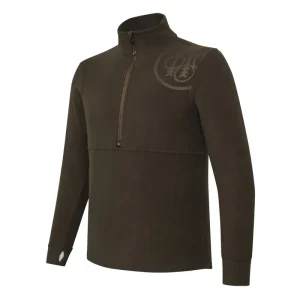 POLAR BERETTA HP LOGO HALF ZIP GREEN MOSS