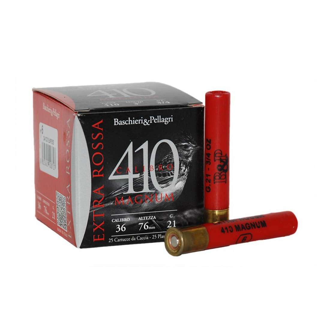 CARTUCHO 21GR-PL.7,5 B&P 410MAGNUM CAL.36/76 - Imagen 2