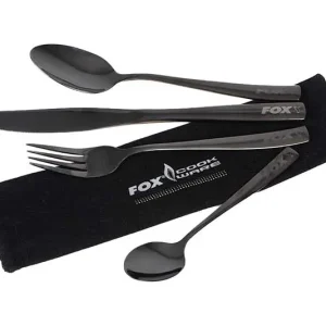 SET CUBIERTOS FOX BLACK STAINLESS CUTLERY