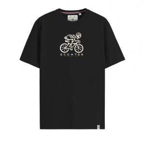 Camiseta Scooter Negro Huesos
