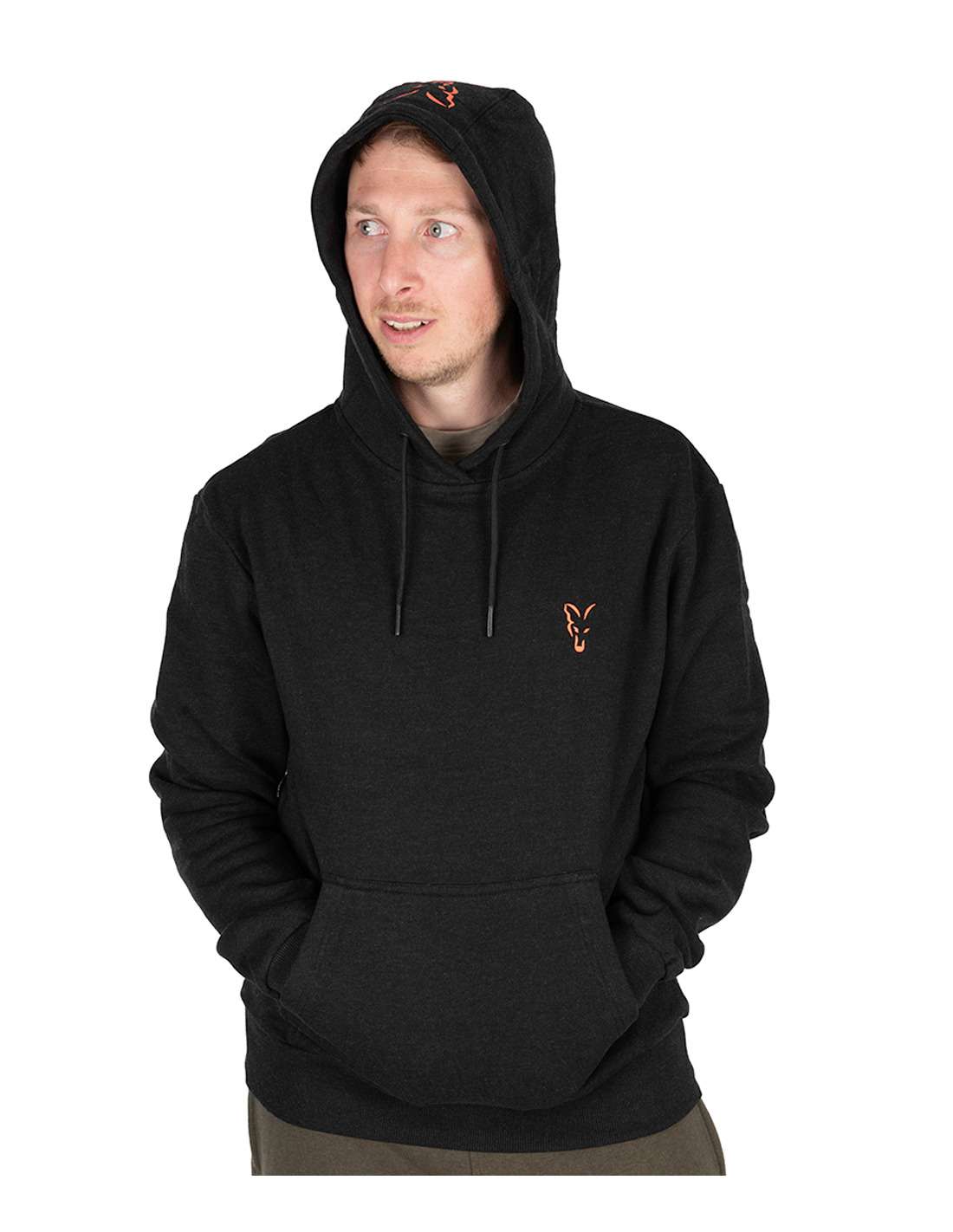 SUDADERA FOX COLLECTION HOODY NEGRA/NARANJA - Imagen 4
