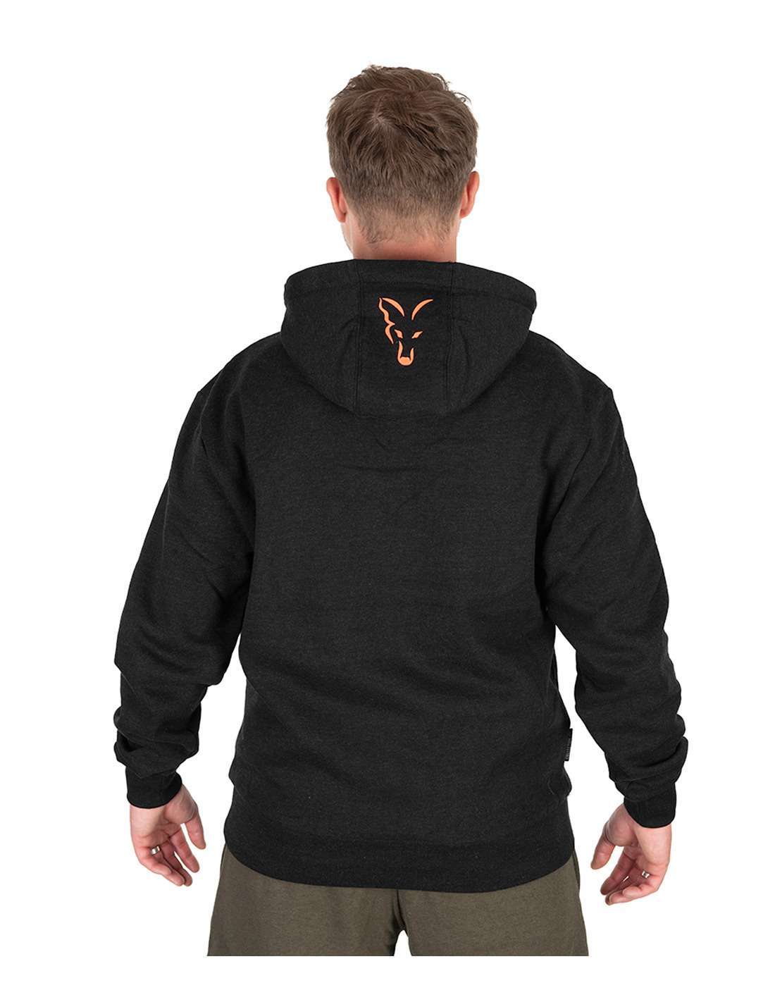 SUDADERA FOX COLLECTION HOODY NEGRA/NARANJA - Imagen 3