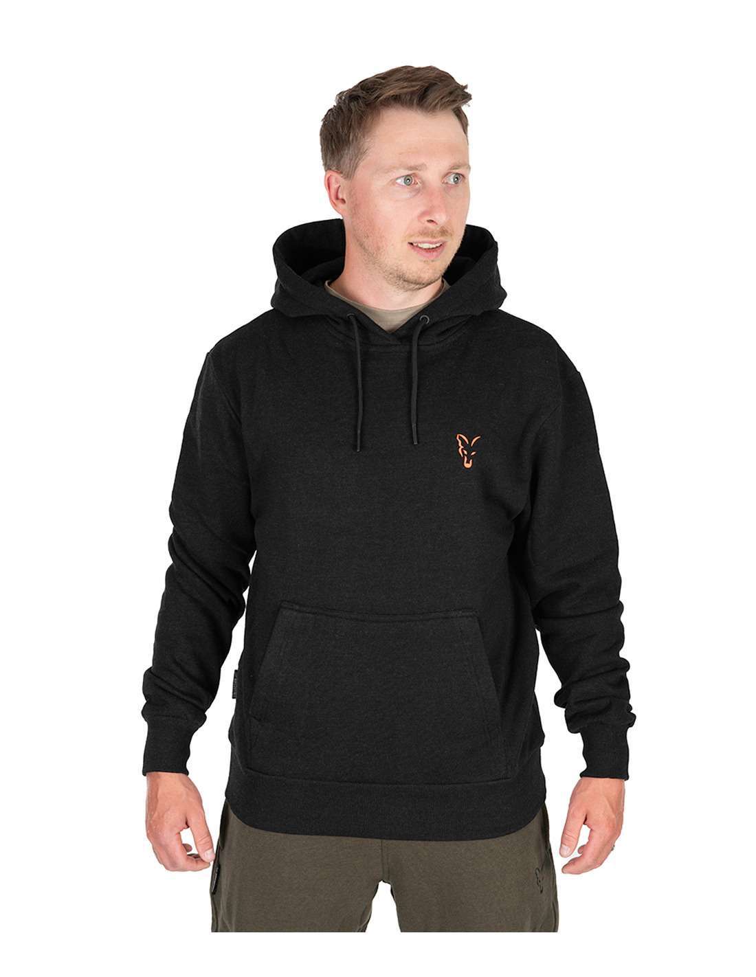 SUDADERA FOX COLLECTION HOODY NEGRA/NARANJA - Imagen 2