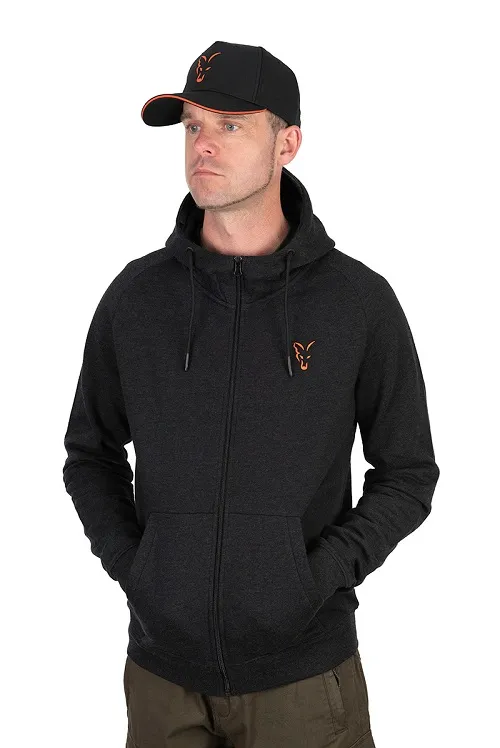SUDADERA FOX COLLECTION LW HOODY NEGRA/NARANJA - Imagen 5