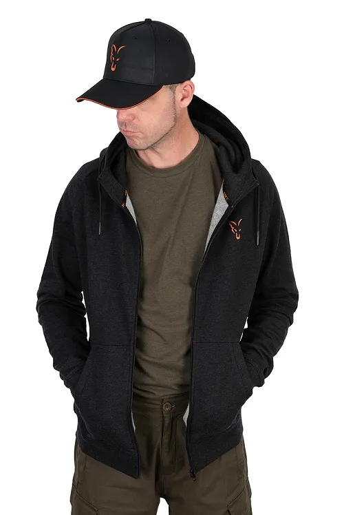 SUDADERA FOX COLLECTION LW HOODY NEGRA/NARANJA - Imagen 3