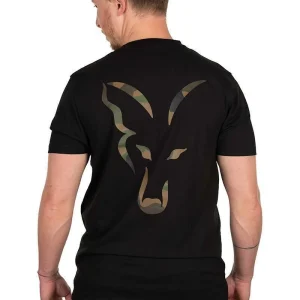 CAMISETA FOX MANGA CORTA NEGRA LOGO ESPALDA T:L