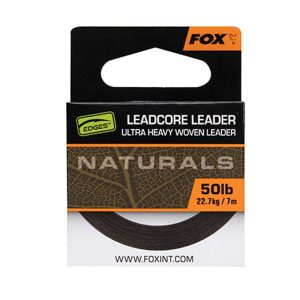 LEADCORE 50LB 7M LEADER NATURAL FOX