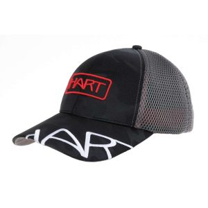 GORRA HART ONE NEGRA Y GRIS CON LETRAS ROJAS