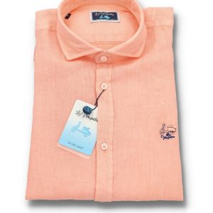Camisa La Vespita Lino Salmón 6205