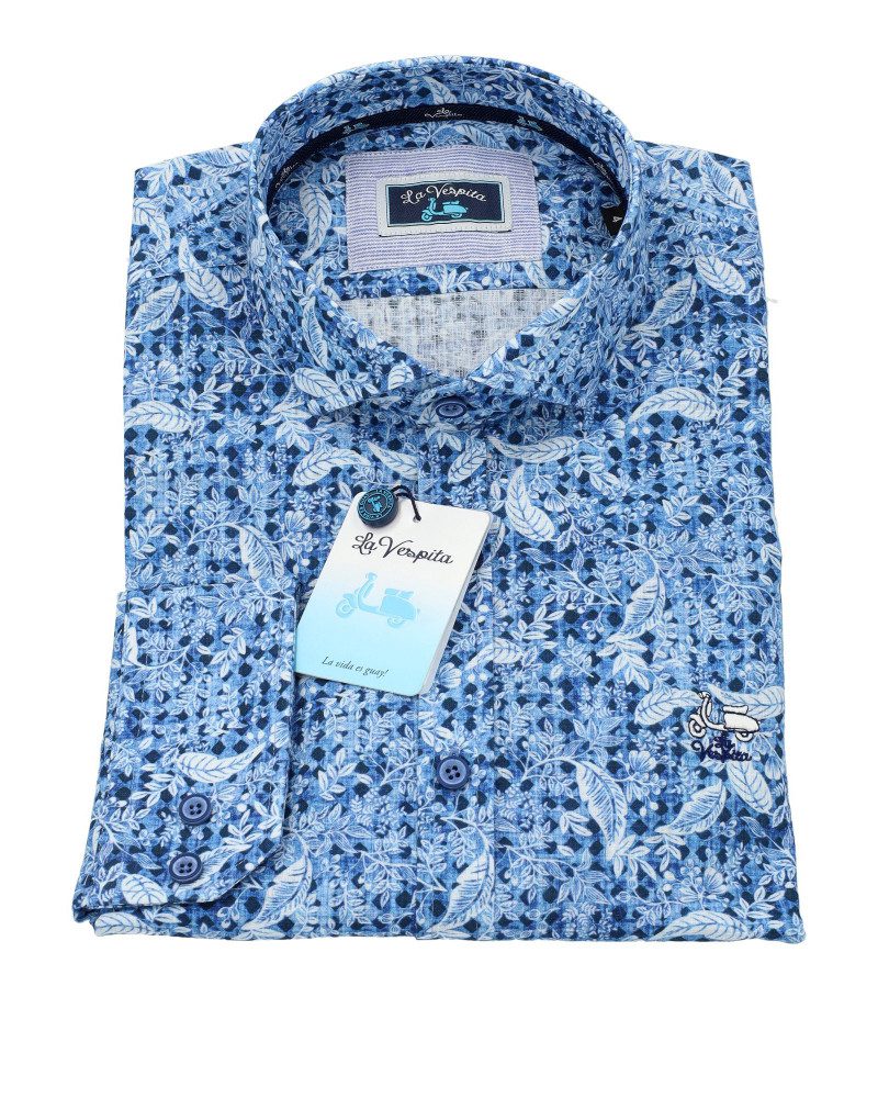 Camisa La Vespita Hojas 6206