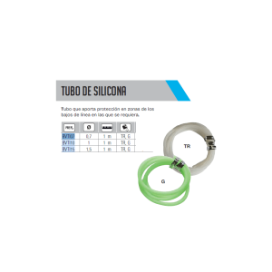 TUBO SILICONA 1MM TRANSPARENTE VAECELLI